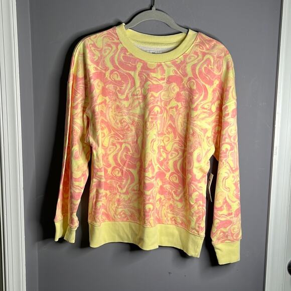 BP Pastel Pink and Yellow Printed Crewneck Sweatshirt Size Small - Picture 7 of 7